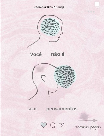 Post do Instagram: “Você não é seus pensamentos”